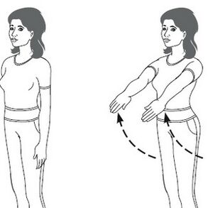 Ćwiczenia w leczeniu artrozy stawu barkowego - podnoszenie prostych ramion do góry